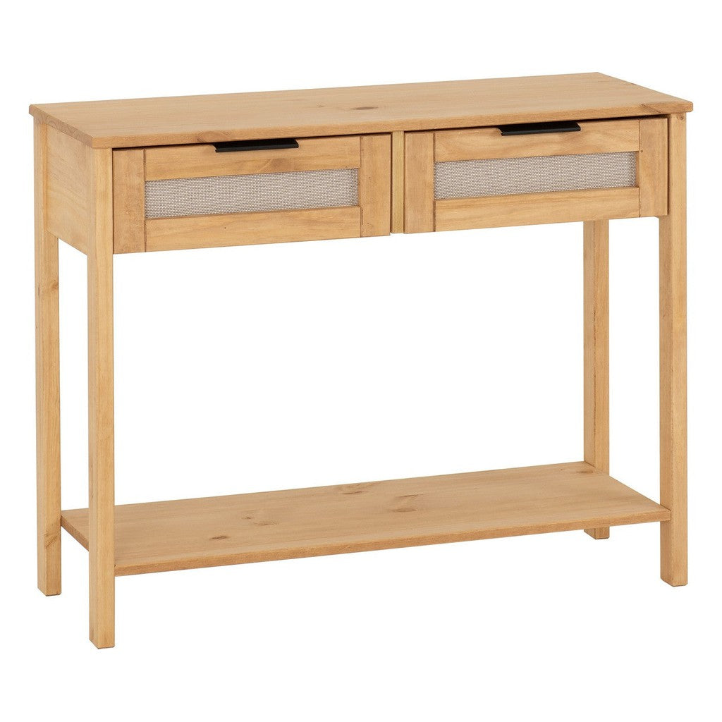 Rattan collection - 2 Drawer Console Table-Furniture-Seconique-Levines Furniture