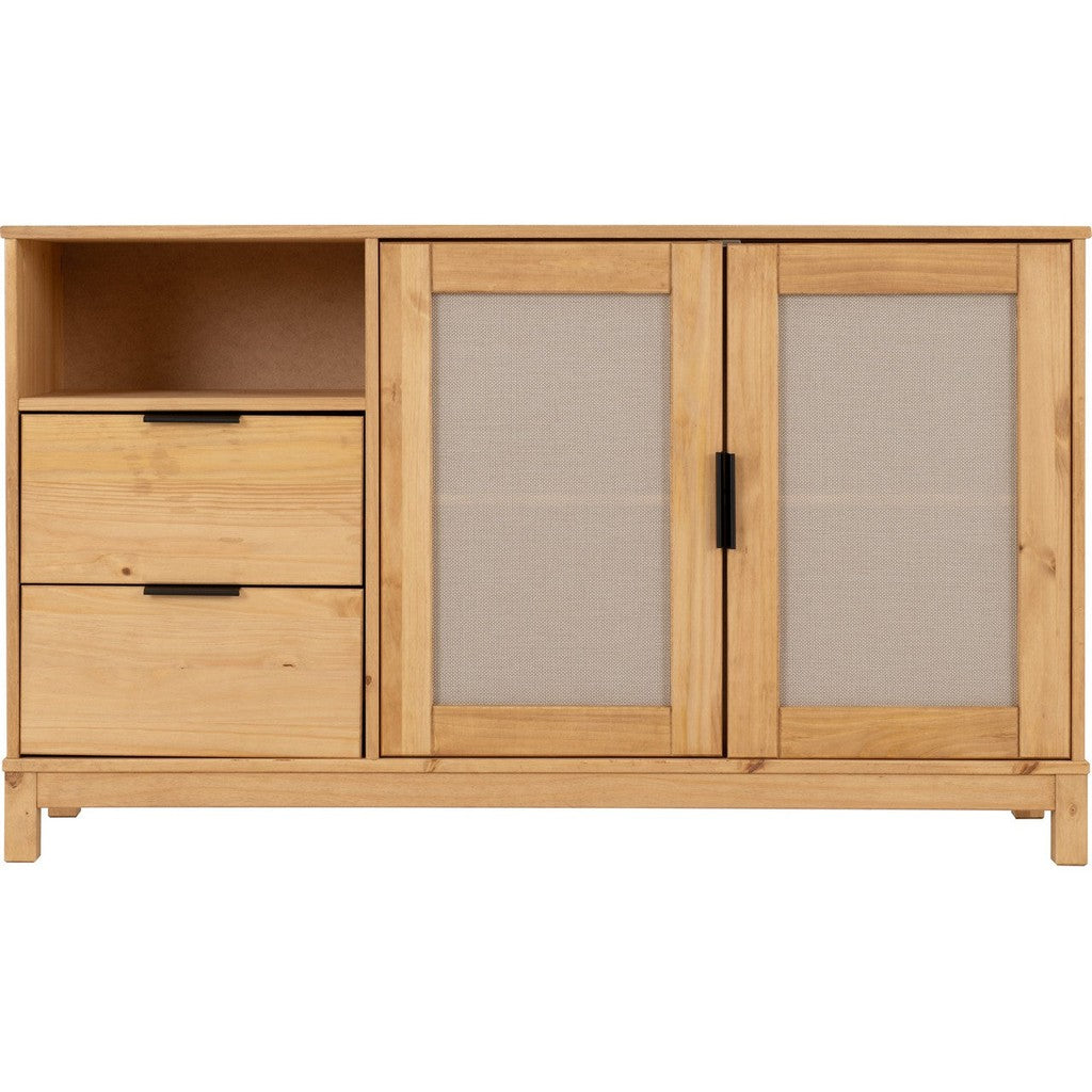 Rattan collection - 2 Door 2 Drawer Sideboard-Furniture-Seconique-Levines Furniture