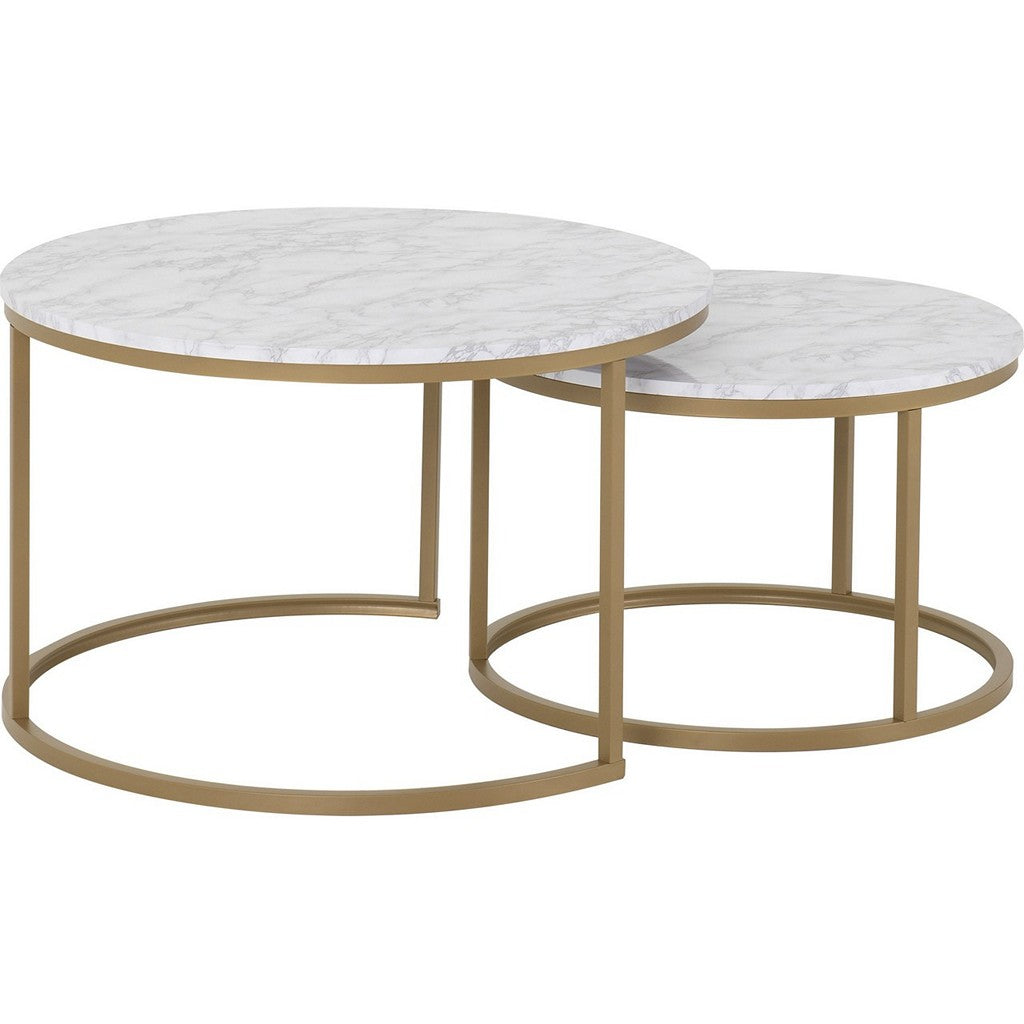 Dallas Round Coffee Tables-Furniture-Seconique-Levines Furniture