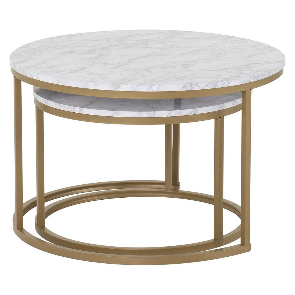 Dallas Round Coffee Tables-Furniture-Seconique-Levines Furniture