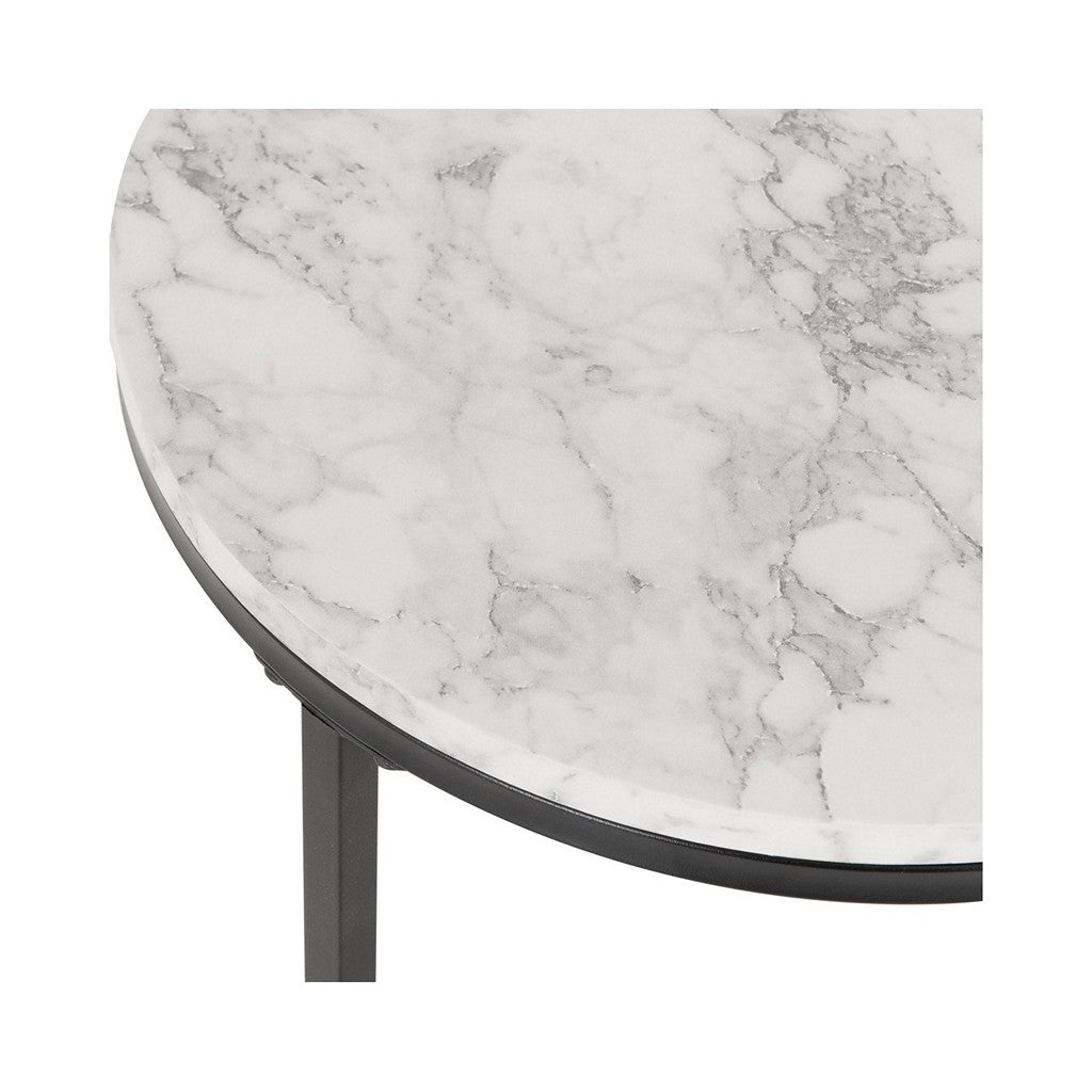 Dallas Side Tables-Furniture-Seconique-Marble / Black-Levines Furniture