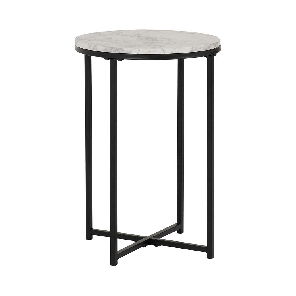 Dallas Side Tables-Furniture-Seconique-Marble / Black-Levines Furniture