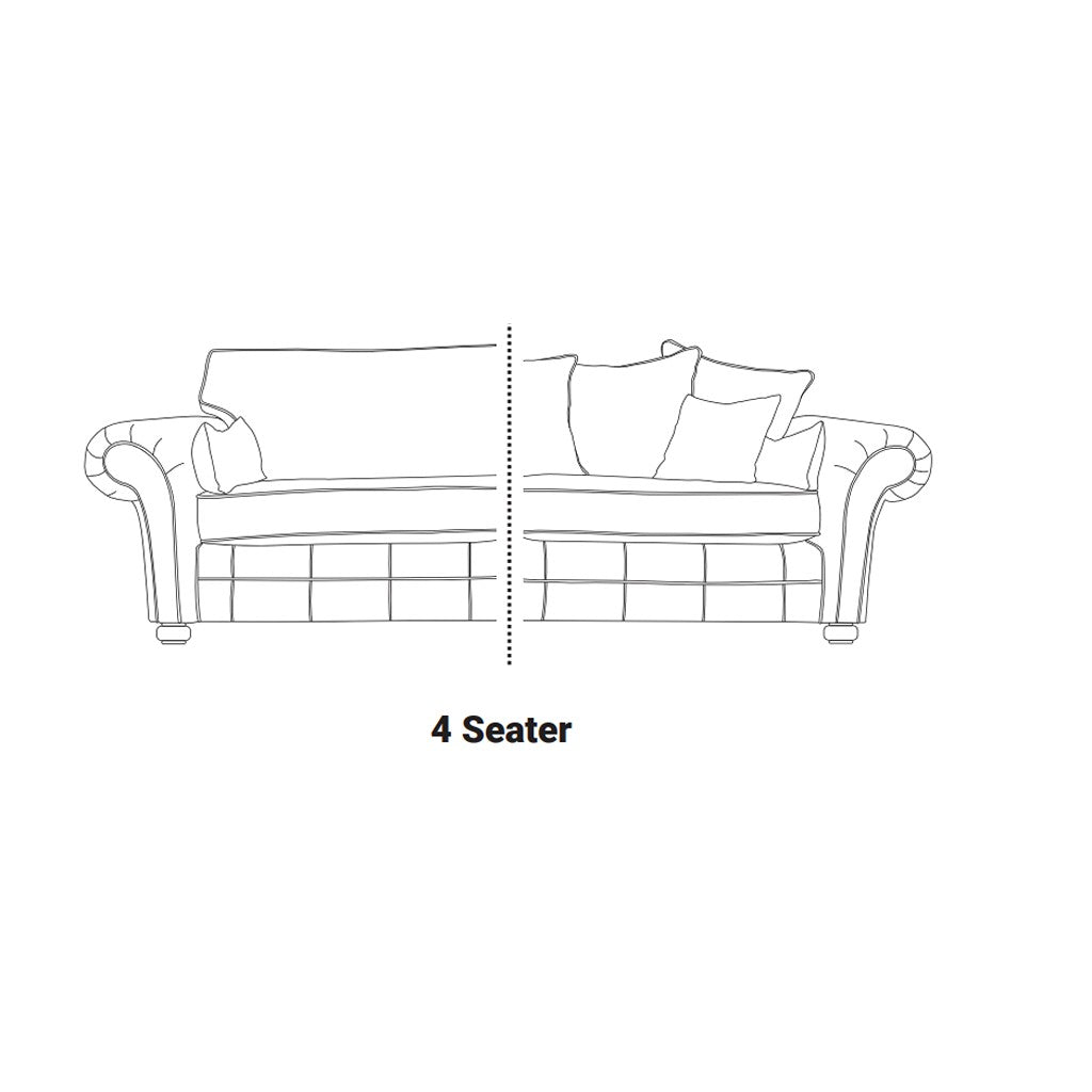 Darwin 4 Seater Sofa-Furniture-Sofa Factory-Brown-Standard back-Levines Furniture