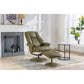 Denver Swivel Recliner Chair-Furniture-GFA-Olive Green Leather-Levines Furniture