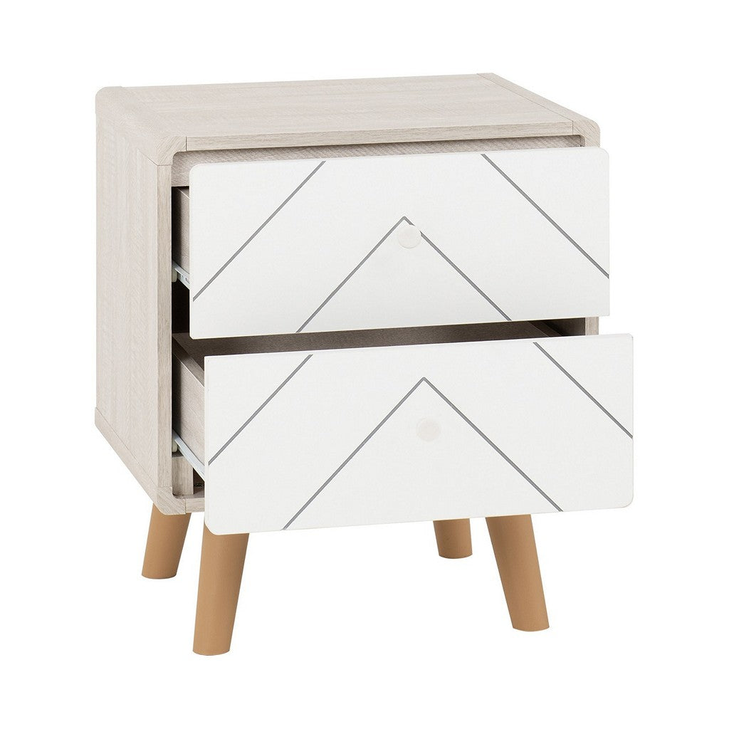 Dixie 2 Drawer Bedside-Furniture-Seconique-Levines Furniture