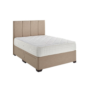 Dunham 1000 Double Divan Bed-Furniture-Dreamland-No Storage-Charcoal-Levines Furniture