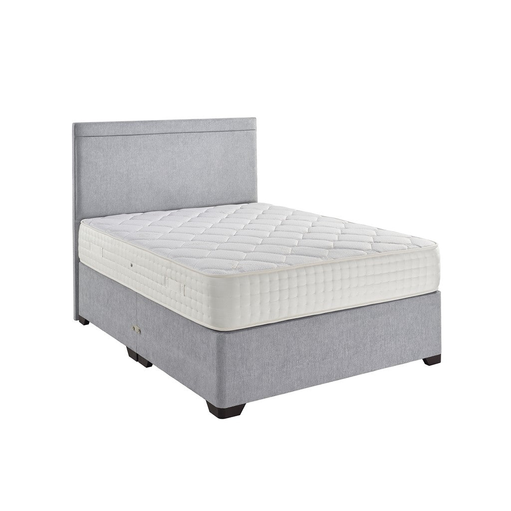 Dunham 2000 Double Divan Bed-Furniture-Dreamland-No Storage-Charcoal-Levines Furniture