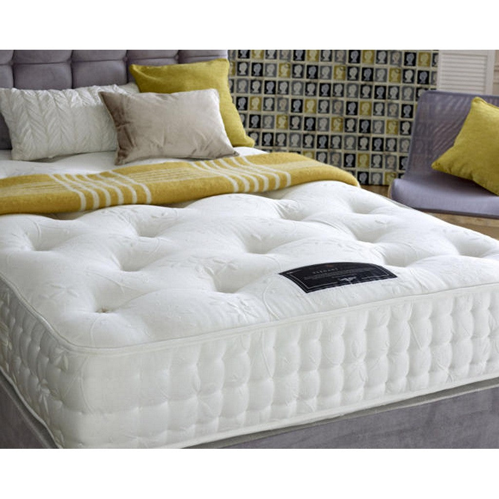 Elegant 2000 Double Divan Bed-Furniture-Beauty Sleep Beds-No Storage-Chenille Aubergine-Levines Furniture