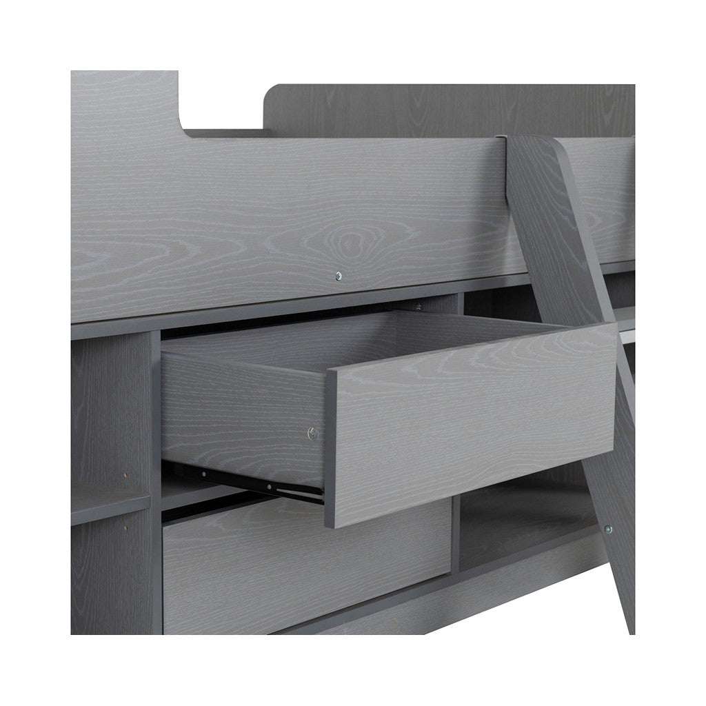 Felix Low Sleeper Bed-Furniture-Seconique-Grey-Levines Furniture