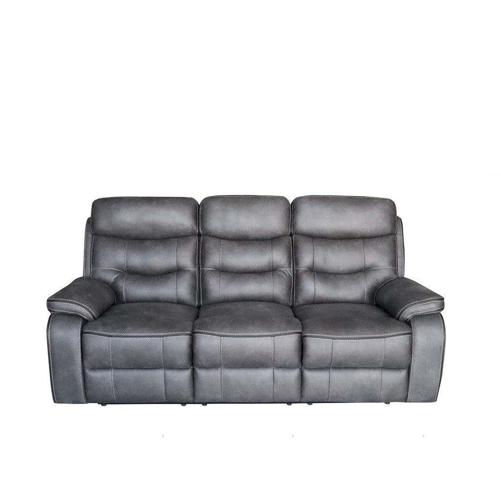 Gabrielle 3 Seater + 1 Armchair + 1 Armchair (Recliner)-Furniture-Exclusive-Charcoal-Levines Furniture