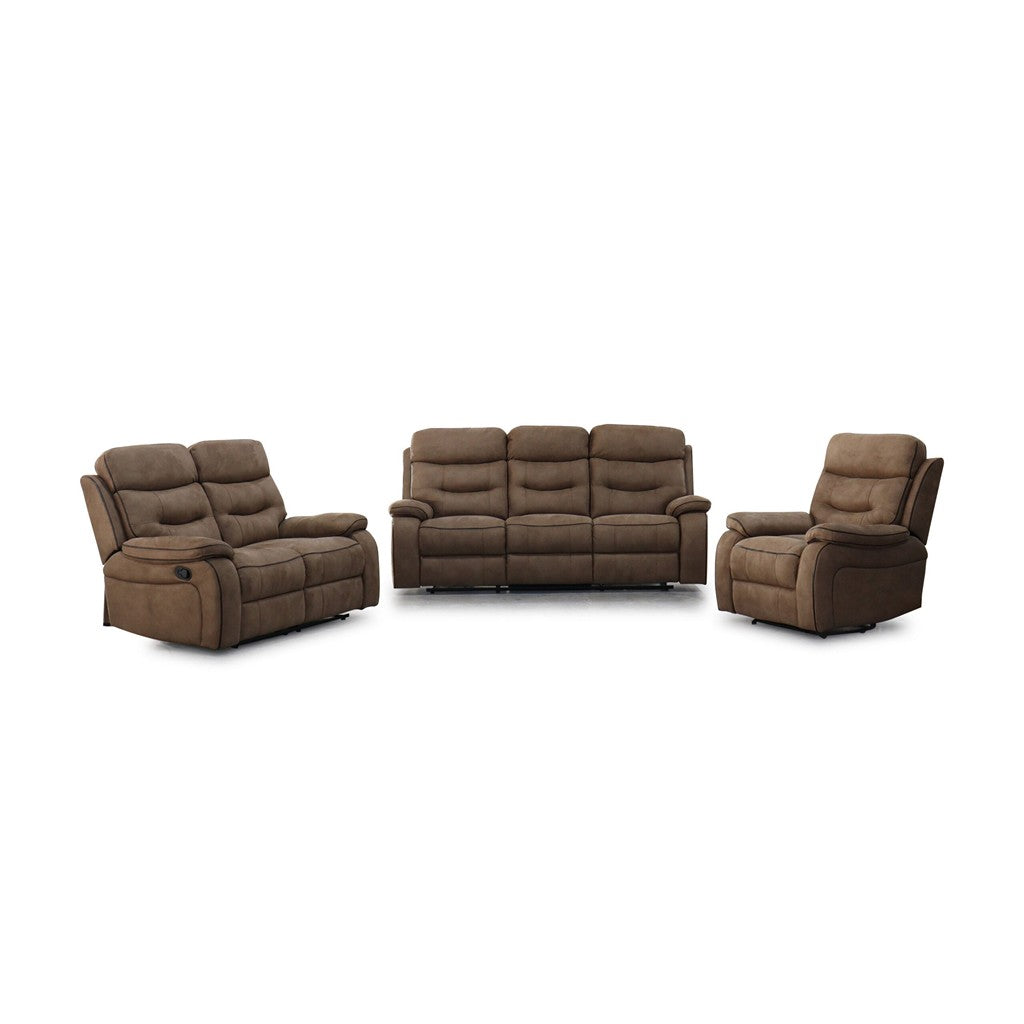 Gabrielle 3 Seater + 1 Armchair + 1 Armchair (Recliner)-Furniture-Exclusive-Charcoal-Levines Furniture