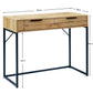 Bali 2 Drawer Dressing Table/Desk - Light Oak