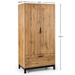 Bali 2 Door 1 Drawer Wardrobe - Light Oak