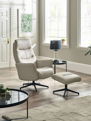 Priya Chair and Stool - Grey