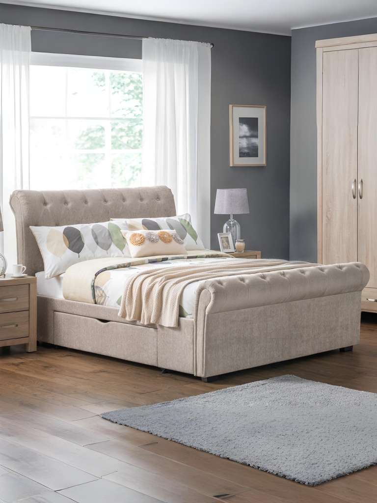 Ravello 2 Drawer Storage 150cm King Bed