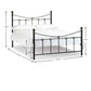 Rebecca 150cm King Bed - Black/Gold