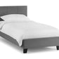 Rialto 90cm Single Bed  Light Grey