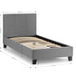 Rialto 90cm Single Bed  Light Grey