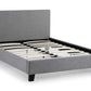 Rialto 150cm King Bed  Light Grey
