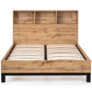 Bali Bookcase Headboard Bed 150cm - Light Oak