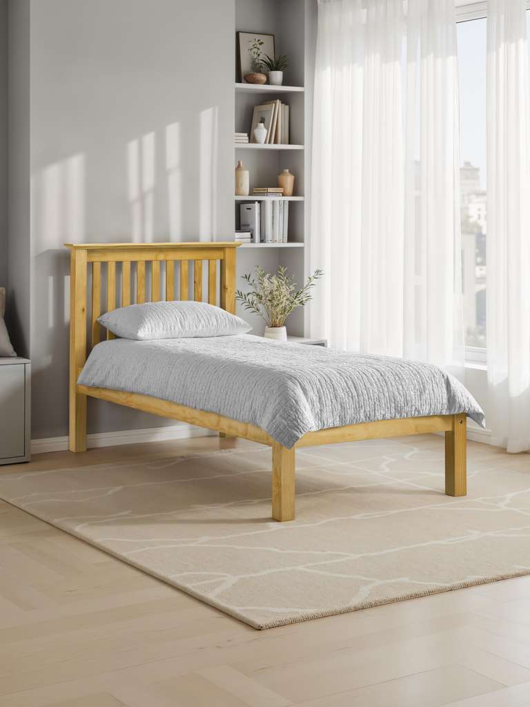 Barcelona Pine Low Footend 90cm Single Bed