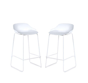 Set Of 2 Rocco Stools - White