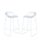 Set Of 2 Rocco Stools - White