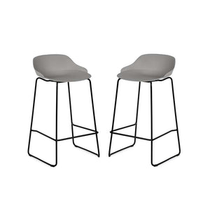 Set Of 2 Rocco Stools - Light Grey
