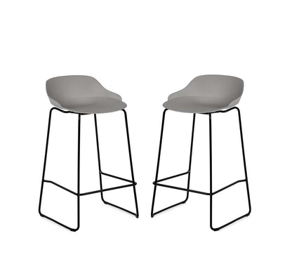 Set Of 2 Rocco Stools - Light Grey
