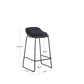 Set Of 2 Rocco Stools - Dark Grey