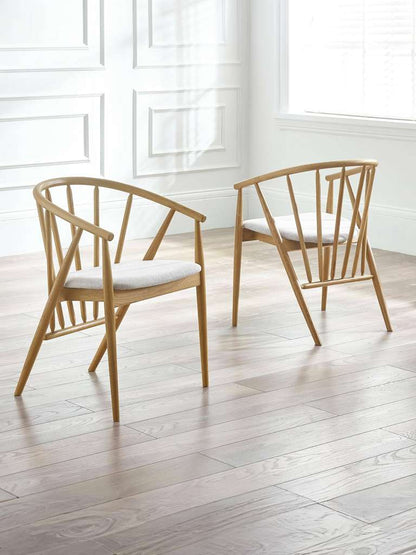 Rory Oak Curved Back Dining Chair
