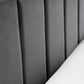Rosa Grey Velvet Upholstered 90cm Single Bed