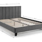 Rosa Grey Velvet Upholstered 135cm Double Bed