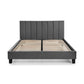 Rosa Grey Velvet Upholstered 150cm King Bed