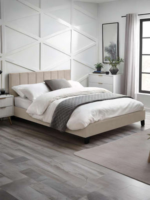 Rosa Cream Velvet Upholstered 120cm Small Double Bed