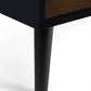Alba 2 Drawer Bedside - Walnut/Black