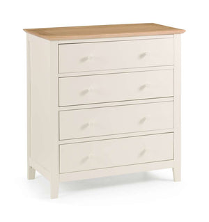 Salerno Shaker Ivory/ Oak 4 Drawer Chest