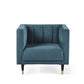 Salma Scalloped Back Chair - Teal