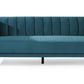 Salma Scalloped Back 3 Seater - Teal