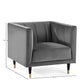 Salma Scalloped Back Chair - Grey