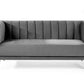 Salma Scalloped Back 2 Seater - Grey