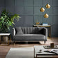 Salma Scalloped Back 2 Seater - Grey