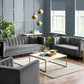 Salma Scalloped Back 2 Seater - Grey