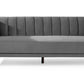 Salma Scalloped Back 3 Seater- Grey
