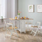 Savoy Dining Set - White/Natural