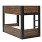 Solomon Bunk Bed -  Rustic And Black