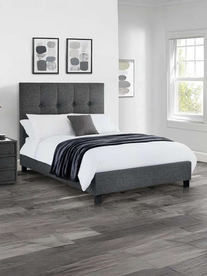 Sorrento 135cm Double Bed - Slate Linen