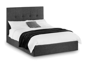 Sorrento Ottoman Storage 150cm King Bed - Slate Linen
