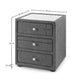 Sorrento 3 Drawer Bedside Slate Linen