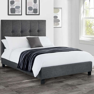 Sorrento High Headboard Bed 180Cm - Light Grey